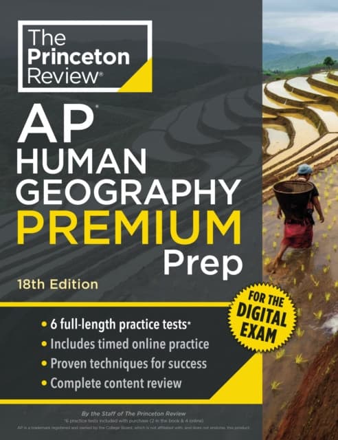 Princeton Review AP Human Geography Premium Prep, 18th Edition