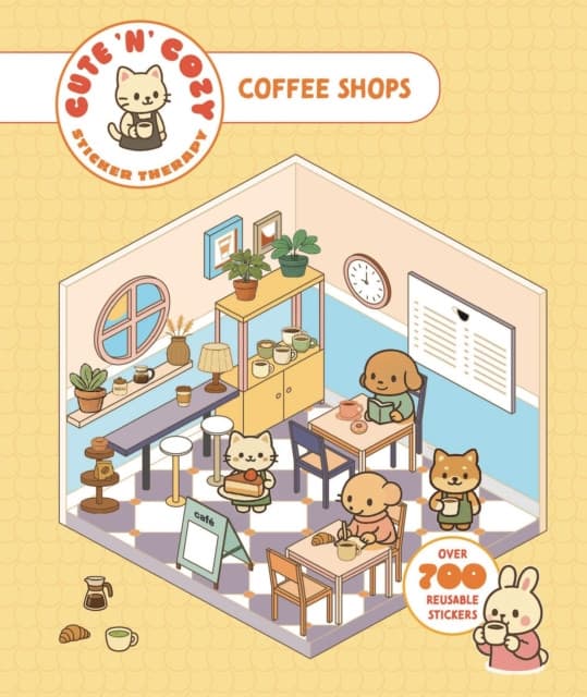 Cute 'n' Cozy Sticker Therapy: Coffee Shops