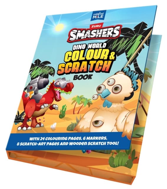 Smashers Dino World Colour and Scratch Book
