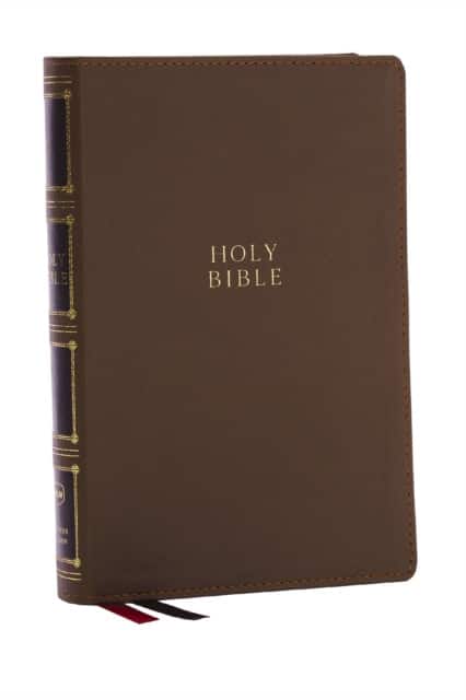 NKJV, Compact Center-Column Reference Bible, Brown Leathersoft, Red Letter, Comfort Print (Thumb Indexed) av Thomas Nelson