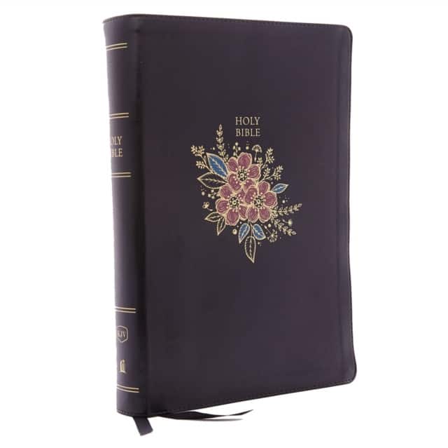 KJV Holy Bible: Super Giant Print with 43,000 Cross References, Deluxe Black Floral Leathersoft, Red Letter, Comfort Print: King James Version av Thomas Nelson