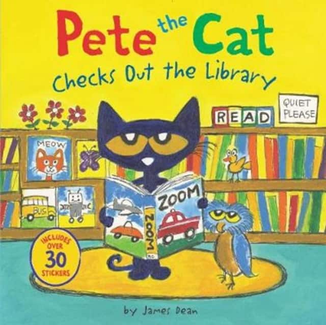 Pete the Cat Checks Out the Library av James Dean