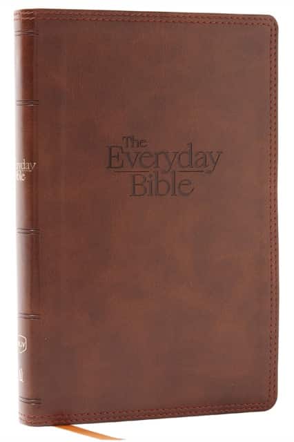 NKJV, The Everyday Bible, Brown Leathersoft, Red Letter, Comfort Print av Thomas Nelson