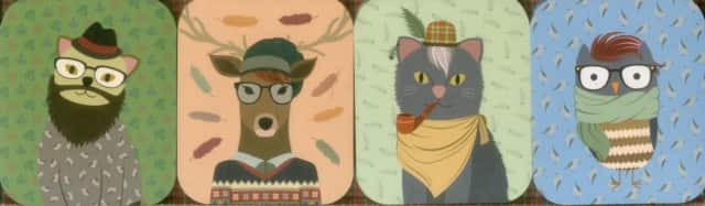 Pocket Note Set of 4 Mini Pads: Hipster Animals av Smith Fiona