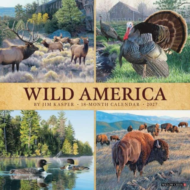 Wild America 2027 Wall av Willow Creek Press
