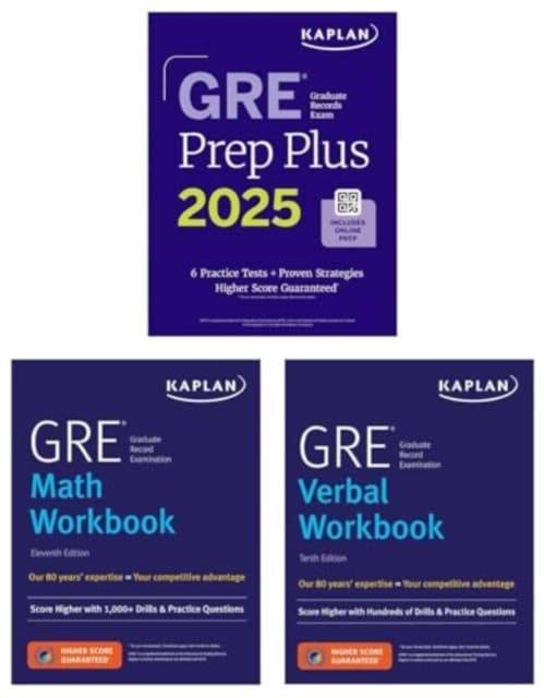 GRE Complete Ninth Edition (2025): Includes 6 Full Length Practice Tests, 2500+ Practice Questions + Online Access to 1000+ Question Bank, Video Explanations, and a Kaplan Live Online Class