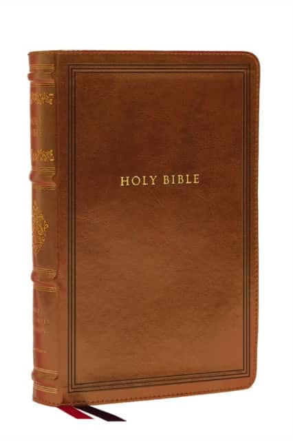 NKJV Large Print Reference Bible, Brown Leathersoft, Red Letter, Comfort Print (Sovereign Collection) av Thomas Nelson