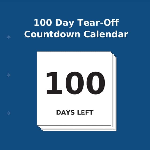 100 Day Tear-Off Countdown Calendar av Buy Countdown Calendar