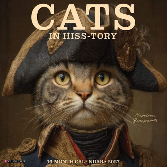 Cats in Hiss-tory 2027 Wall av Willow Creek Press