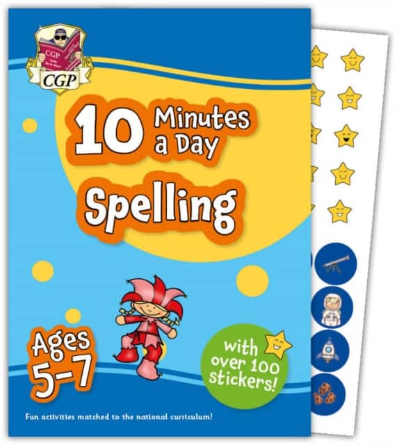 10 Minutes a Day Spelling for Ages 5-7 (with over 100 stickers) av CGP Books
