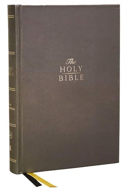 KJV Holy Bible with Apocrypha and 73,000 Center-Column Cross References, Hardcover, Red Letter, Comfort Print: King James Version av Thomas Nelson