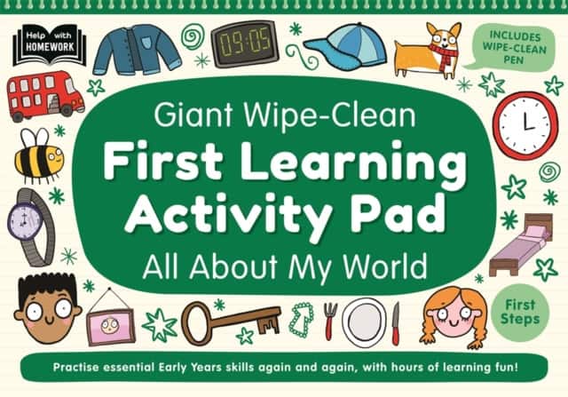 Giant Wipe-Clean First Learning Activity Pad All About My World av Autumn Publishing