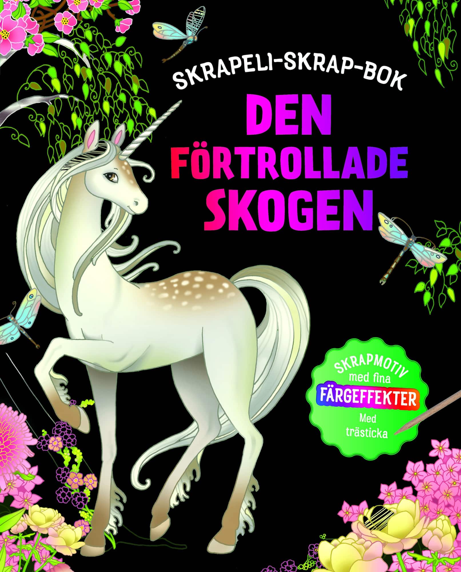 Den förtrollade skogen: Skrapmotiv med fina färgeffekter