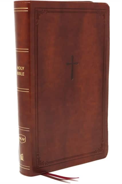 NKJV, End-of-Verse Reference Bible, Personal Size Large Print, Leathersoft, Brown, Red Letter, Comfort Print av Thomas Nelson