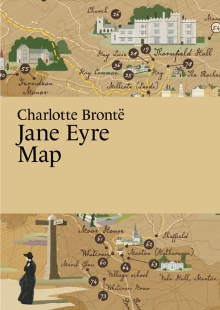 Charlotte Brontë, Jane Eyre Map av Martin Thelander