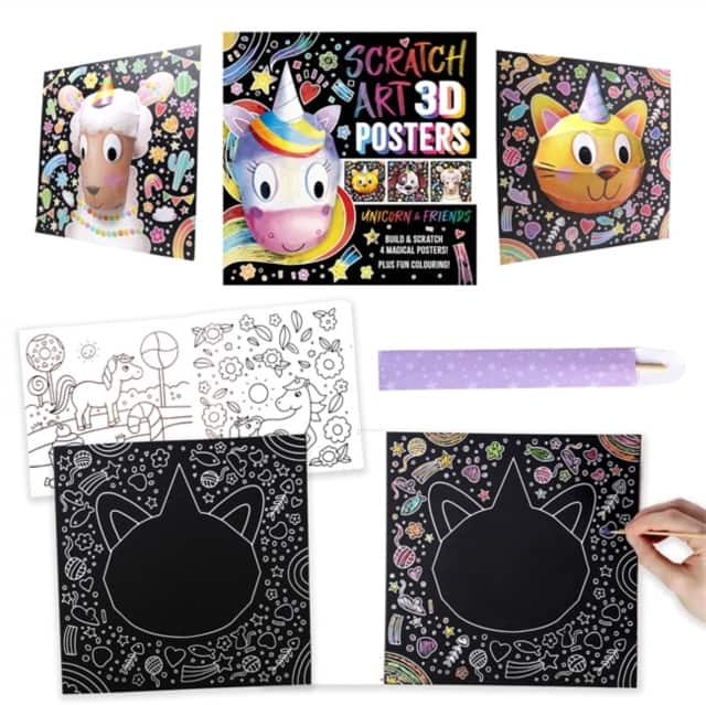 Scratch Art 3D Posters: Unicorn & Friends av Igloo Books Ltd