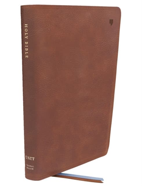 NET Bible, Large Print Thinline with Cross References, Brown Leathersoft, Comfort Print, (Thumb Indexed)