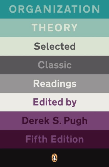 Organization Theory 5e