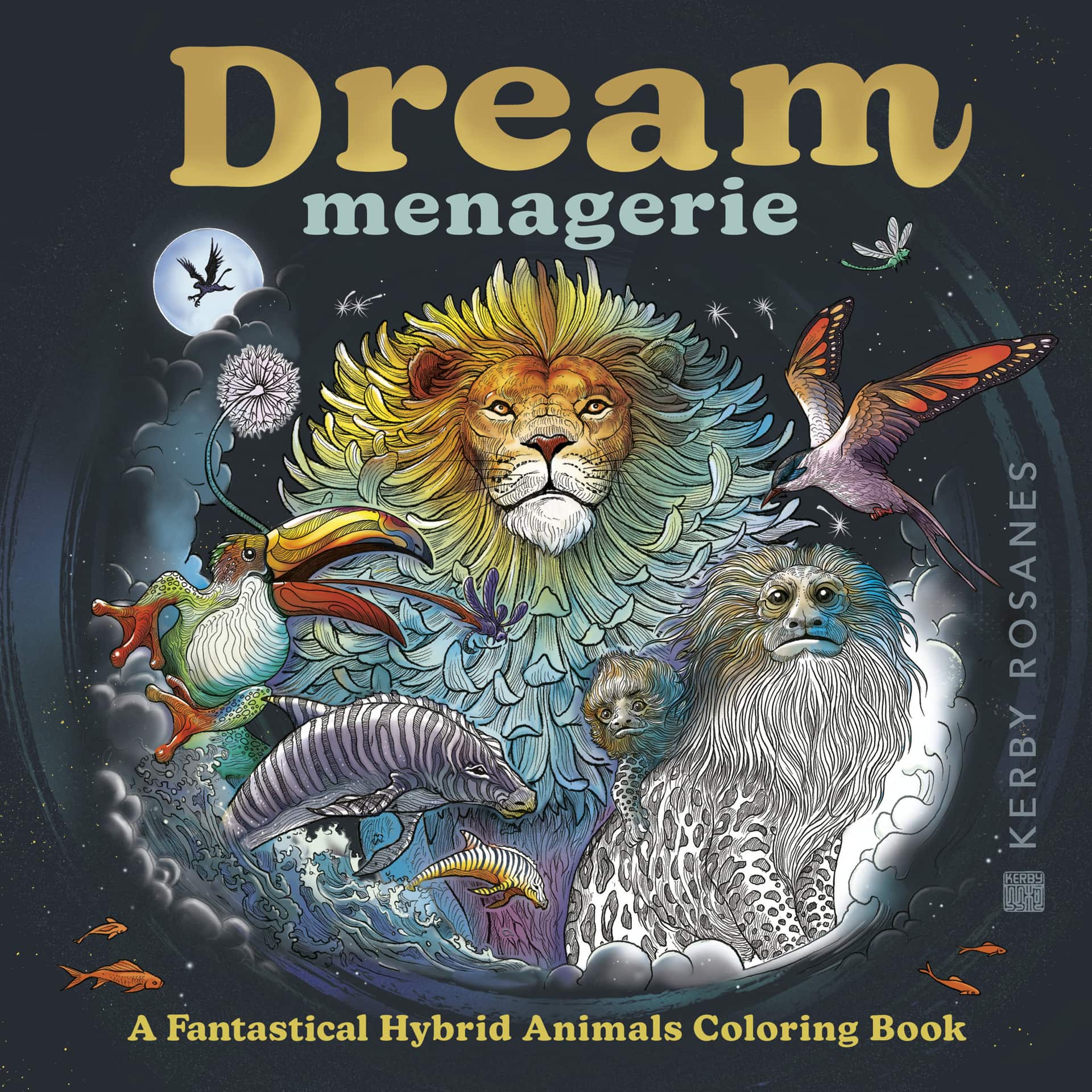 Dream Menagerie: A Fantastical Hybrid Animals Coloring Book av Kerby Rosanes