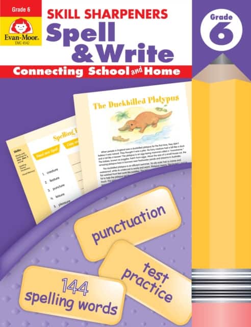 Skill Sharpeners: Spell & Write Grade 6+ av Evan-Moor Educational Publishers