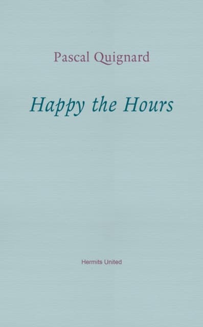 Happy the Hours
