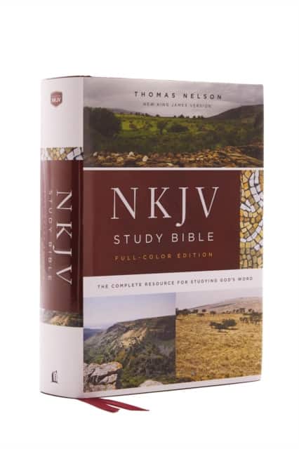 NKJV Study Bible, Hardcover, Burgundy, Full-Color, Comfort Print av Thomas Nelson