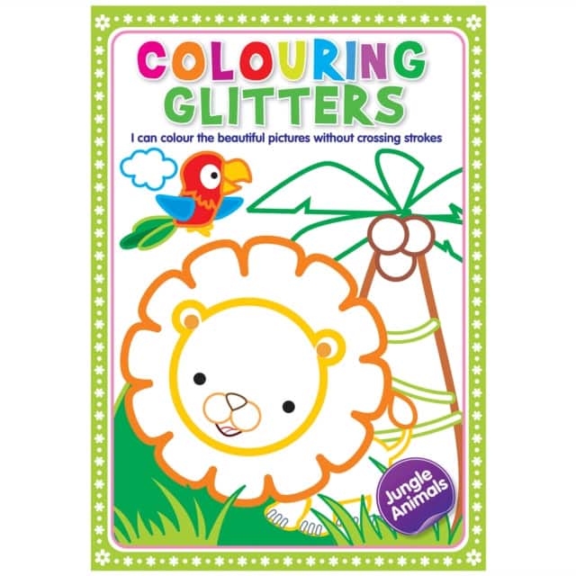 Glitter Colouring: Jungle Animals - Easy Colouring With Thick Glitter Lines And Colour Guide, Tear And Frame Your Art Work. av Mamta Garg