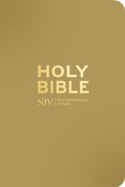 NIV Pocket Latte Bible with Gold Zip
