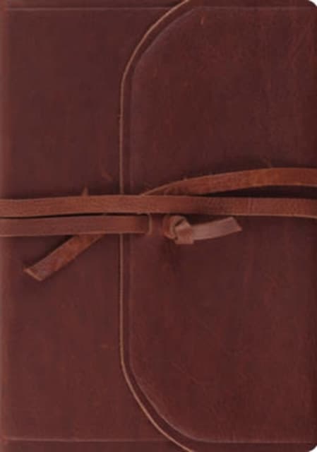 ESV Journaling Bible, Interleaved Edition (Natural Leather, Brown, Flap with Strap)