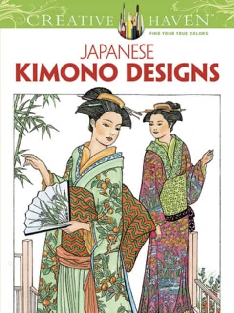 Creative Haven Japanese Kimono Designs Coloring Book av Ming-ju Sun