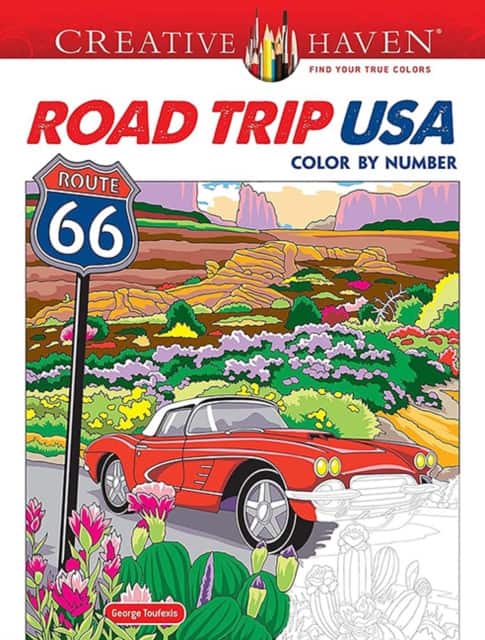 Creative Haven Road Trip USA Color by Number av George Toufexis