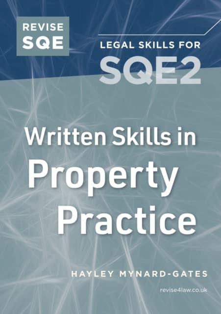 Revise SQE Written Skills for SQE2