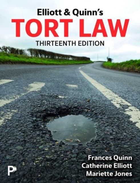 Elliott & Quinn's Tort Law