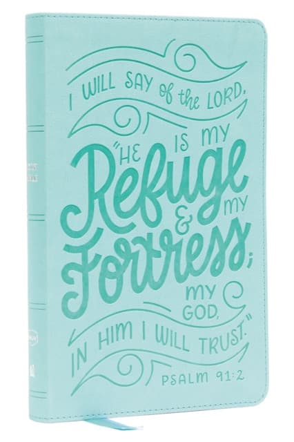 NKJV, Thinline Youth Edition Bible, Verse Art Cover Collection, Turquoise Leathersoft, Red Letter, Comfort Print