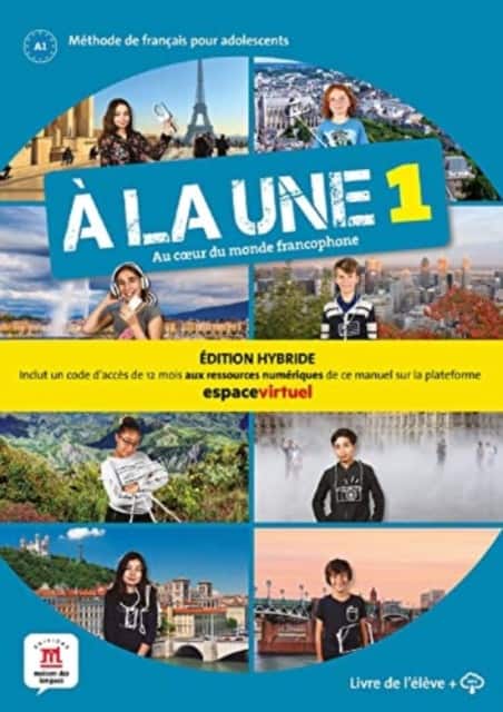 A la une 1 - Edition hybride - Livre de l'eleve + audio MP3. A1 av Aurore Jarlang