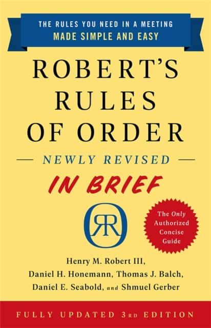 Robert's Rules of Order Newly Revised In Brief, 3rd edition av Henry Robert Robert III