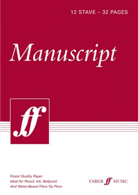 32-page A4 Manuscript Book, 12-stave av Faber Music