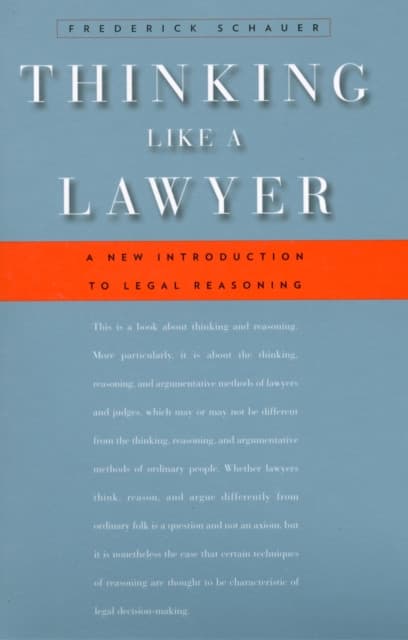Thinking Like a Lawyer – A New Introduction to Legal Reasoning