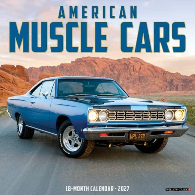 American Muscle Cars 2027 Wall av Willow Creek Press