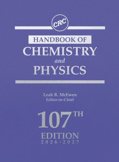 CRC Handbook of Chemistry and Physics