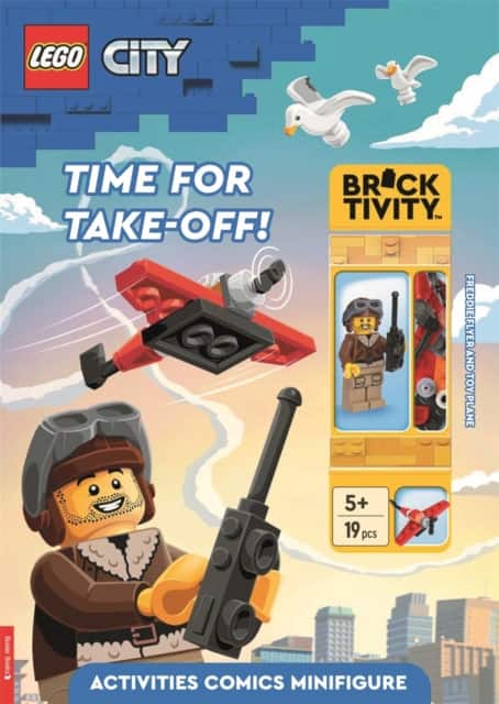 LEGO® City: Time for Take-Off! Activity Book (with Freddie Flyer minifigure and toy plane mini-build) av Lego