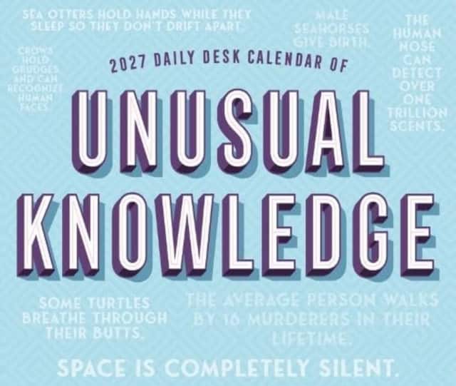 Daily Desk Calendar of Unusual Knowledge 2027 Box av Willow Creek Press