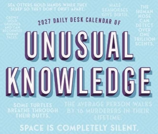 Daily Desk Calendar of Unusual Knowledge 2027 Box