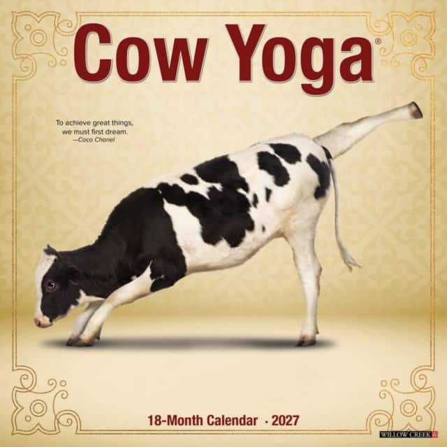 Cow Yoga 2027 Wall av Willow Creek Press