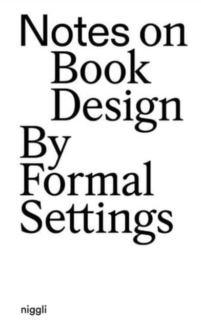Notes on Book Design av Amanda-Li Kollberg