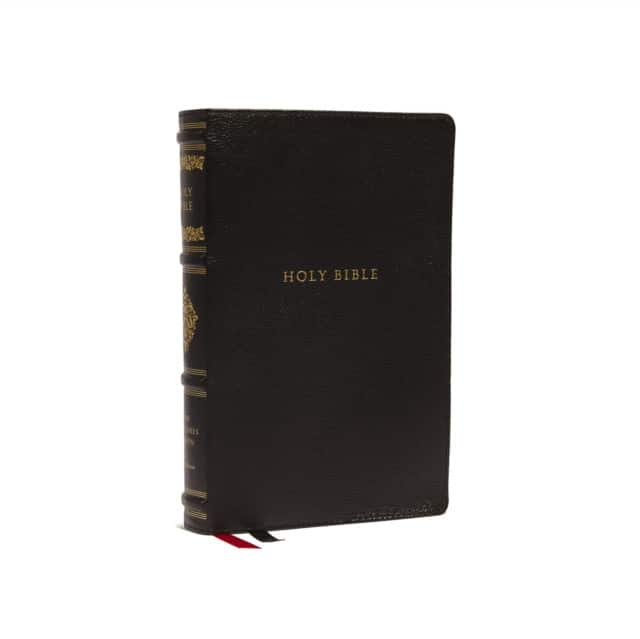 NKJV, Personal Size Reference Bible, Sovereign Collection, Genuine Leather, Black, Red Letter, Comfort Print av Thomas Nelson