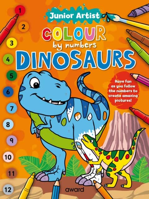 Junior Artist Colour By Numbers: Dinosaurs av Angela Hewitt