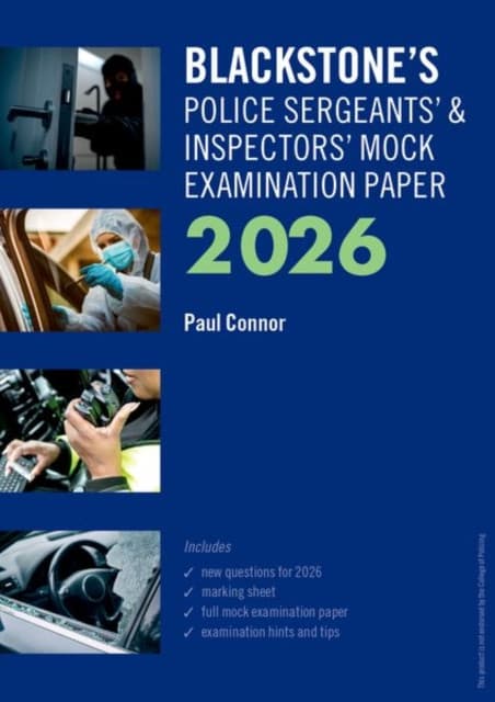 Blackstone's Police Sergeants' and Inspectors' Mock Examination Paper 2026