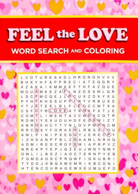 Feel the Love Word Search and Coloring