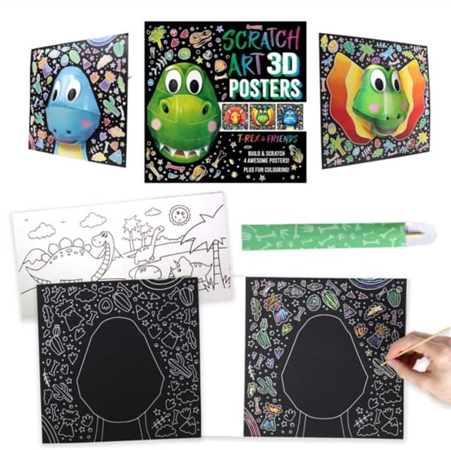 Scratch Art 3D Posters: T-Rex & Friends av Igloo Books Ltd